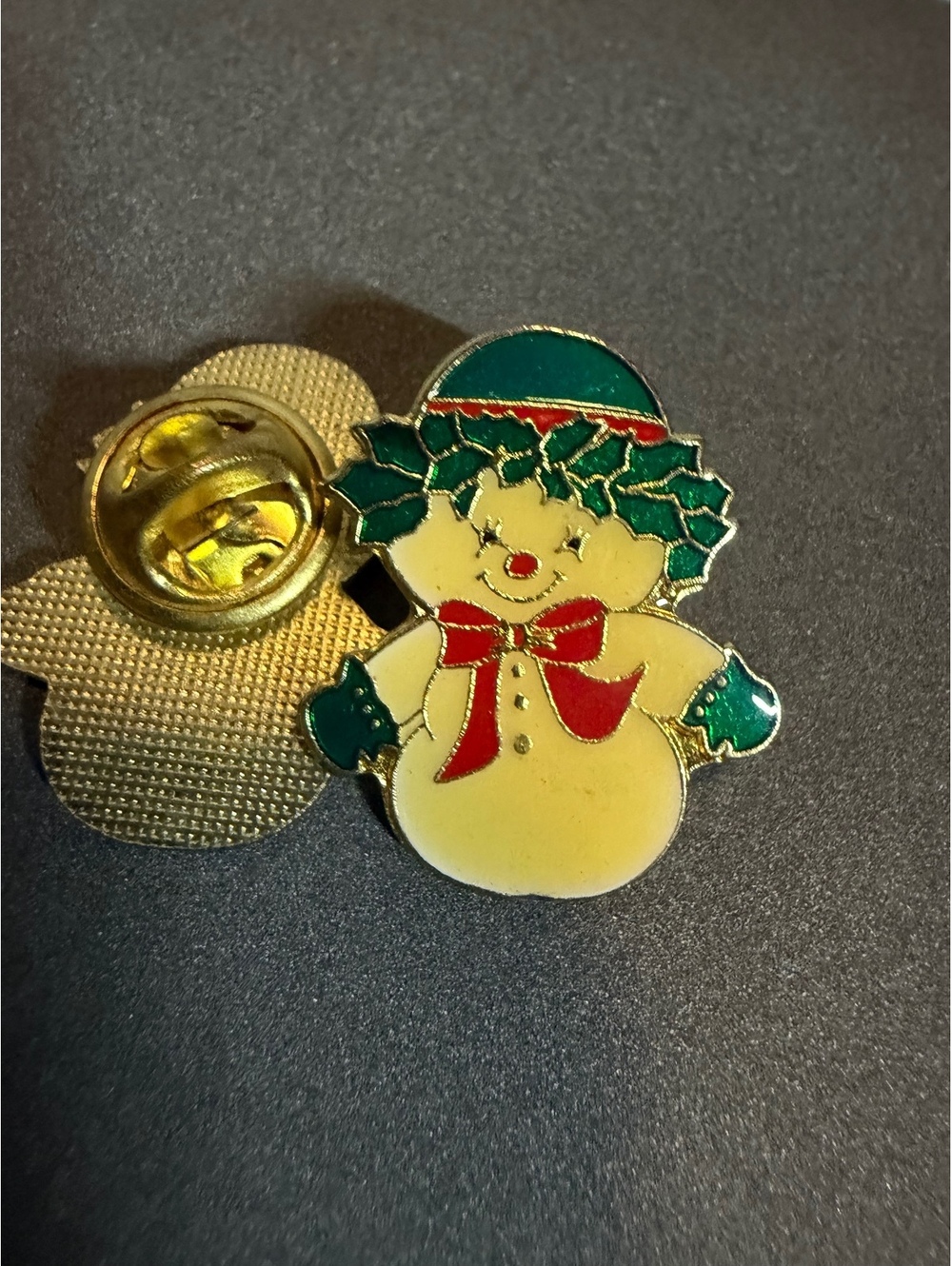 Snowman enamel pin